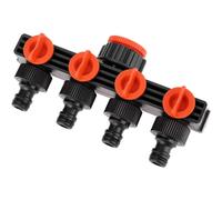 (As show, One size) 4-Way Hose Splitter, Water Dispenser with Shut-Off Valve Adapter