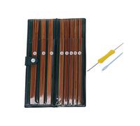 (As show, One size) 44Pcs In 11Sizes Crochet Double Pointed Knitting Needles Set Sweater Knitwear DI 25CM