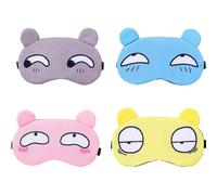 (As show, One size) 4pcs Cute Sleeping Blindfold Soft Fluffy Cover Eye Blindfold Shield Travel Sleeping For Eye Mask Sleep Mask Kids Girls Woman Lady Daydream Sleep Mask