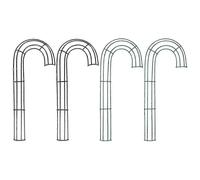 (As show, One size) 4pcs J-design Flower Wreath Rings Iron Cane Shape Door Hanging Wreath Ring Wreath Making Material