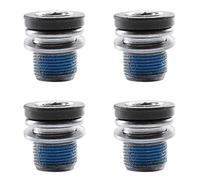 (As show, One size) 4pcs M15 dust-proof bicycle center shaft screw spline center shaft screw tooth plate crank mounting