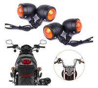 (As show, One size) 4pcs Motorcycle Indicators Turn Signal Lights 12V Waterproof Universal for Motorbike Scooter Quad Cruiser Off Road