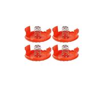 (As show, One size) 4PCS Spool Caps + 4PCS Springs Replacement Parts Accessories Compatible with BLACK+DECKER RC-100-P TrimmersAF-100 Cover and Spring Wire Cover Lawn Mow
