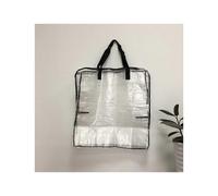 (As show, One size) 4pcs Transparent Storage Bag, Heavy Duty Handle Zipper, Insulates Dust and Moisture, Large Mobile Bag XXL 65x65cm, Storage Bag for Clothes, Toys, Quil