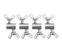 (As show, One size) 4pcs Wire Rope Cable Clip Stainless Steel Hand Screw Clamp for 6mm Steel Wire