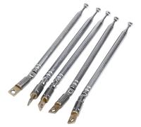 (As show, One size) 5 Pcs 32cm Length 5 Section Telescopic AM FM Radio Antenna 180 Degree