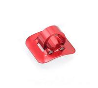 (As show, One size) 5 sets of C-type buckle for fixing the wiring of pipeline frame of mountain highway vehicle (red wire base + aluminum alloy c-buckle)