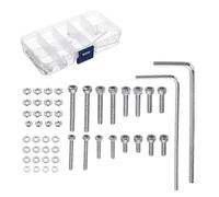 (As show, One size) 50 Pieces M2.5 Universal Turntable Headshell Cartridge Mounting Kit Metal Iron