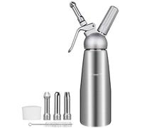 (As show, One size) 500ml Cream Dispenser Stainless Steel Whipped Cream Maker Cream Maker Whipped Cream With Aluminum Body