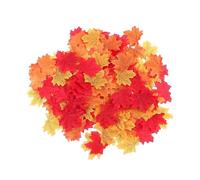 (As show, One size) 500Pcs Artificial Cloth Maple Leaves Multicolor Autumn Fall Leaf for Art Scrapbooking Wedding Bedroom Wall Party Decor Craft (Assorted Colors)
