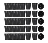 (As show, One size) 500Pcs Nursery Pot Plastic Plant Propagation Container Grow Bag Garden Supplies 8cmX8cm