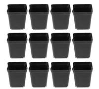 (As show, One size) 50PCS Small Square Plastic Flower Pots for Starting Seedlings Succulents Multi-small Greenhouse Special Flower Clivia Mini Seedlings Nursery Basin (Bl