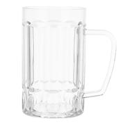 (As show, One size) 540ml Transparent Beer Mug with Handle Anti-fall Handgrip Cup Wine Cup Water Cup
