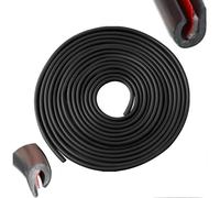 (As show, One size) 5M Car Edge Trim (Black) Rubber Seal Pad Protective U-Shape, Fit for Car SUV MPV and Most Models