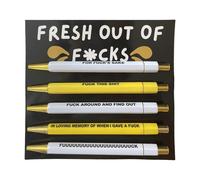 (As show, One size) 5Pcs Adults Kids Fancy Ballpoint Pens Toy Student Gift Easy Grip Ballpoint Pen Cute Big Retractable Auto Ballpoint Pens