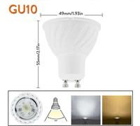 (As show, One size) 5PCS Dimmable LED Spotlights 7W GU10 GU5.3 MR16 COB Spot Light Bulbs Lamps 220V 230V Aluminum High Quality Super Bright Ampoule