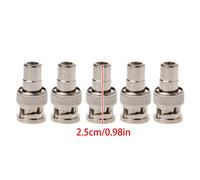 (As show, One size) 5x BNC Male To RCA Female Coaxial Connector Adapter For CCTV Surveillance Video
