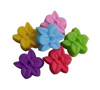 (As show, One size) 6 Pack Cake Molds Colorful Baking Moulds Flower Shaped Delicate Silicone Baking Forms Perfect for Family Gatherings