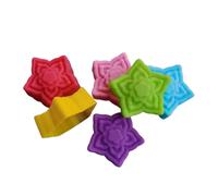 (As show, One size) 6 Pack Cake Molds Colorful Baking Moulds Flower Shaped Delicate Silicone Baking Forms Perfect for Family Gatherings
