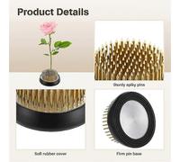 (As show, One size) 6 PCS Flower Frogs, 2.1 Inches Round Brass Flower Holders, Japanese Ikebana Vase Floral Frogs, Flow