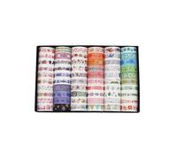 (As show, One size) 60 rouleaux Washi Masking Tape 15 mm de largeAdhsif Ruban adhsif pour Scrapbooking Artisanat de bricolage scrapbooking, emballage cadeau