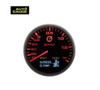 (As show, One size) 60mm 4 IN 1 LED white amber smoke curved lens display PSI automotive boost gauge for universal car truck vehicle auto