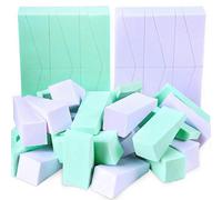 (As show, One size) 60Pieces Makeup Sponge Blender(green+purple)For Face Curve Blending, Teenitor Latex Free, Small Wedge Shaped Smooth Apply Beauty Sponge Applicator For