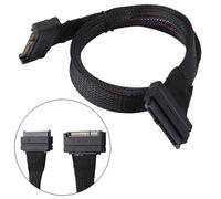 (As show, One size) 68pin U.2 U2 SFF-8639 NVME PCIe SSD Male to Female Extension Cable 50cm