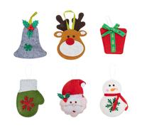 (As show, One size) 6Pcs Christmas Hanging Ornaments Lovely Xmas Tree Hanging Xmas Doll Ornaments