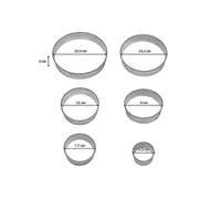 (As show, One size) 6pcs Empanada Press Pie Molds Stainless Steel Chinese Dumpling Skin Pierogi Cutters
