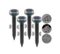 (As show, One size) 6pcs Solar Snake Repellent Ultrasonic Outdoor Snake Away Repeller