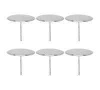 (As show, One size) 6pcs Stainless Steel Cake Flower Needles Pastry Nails Cake Baking Tools Decorating Nails