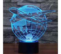 (As show, One size) 7 Color Changing Night Lamp 3D Atmosphere Bulbing Light 3D Visual Illusion LED Lamp for Kids Toy Christmas Birthday Gifts (Star)