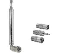 (As show, One size) 75 Ohm Telescopic Dab Radio Aerial Antenna For Hifi Av Receiver Mini System, Fm