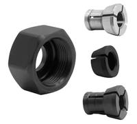 (As show, One size) 763637-1 Collet Kit for Makita Trimrouter 1/4in 6.35mm RP0900 RT0700C RT001G RT0701C RP2301FCXK DRT5
