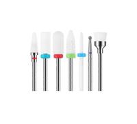 (As show, One size) 7Pcs Cramique forets ongles Set Professionnel Supprimer Gel Acrylique Cuticule Acrylique Carbure de Diamant Foret Ongles Outils pour Manucure Pdicur
