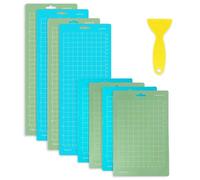 (As show, One size) 8 Pack Cutting Mats compatible with CricutJoy - (4.5x6.5In, 4.5x12In) Green and Blue Cutting Mats (4 Small & 4 Big Mats)