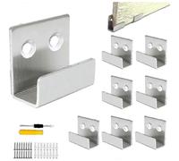 (As show, One size) 8 Pcs Wall Hook, Stainless Wall Mirror Fixing Load 50 kg for Bath Kitchen Heavy Duty Hook Ceramic Tile Picture Frame Display Rack