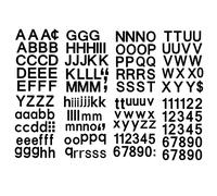 (As show, One size) 8 Sheets (Black, 1 Inch) Self Adhesive Vinyl Letters and Numbers Set, Number Sticker for Mailbox, Window, Door, Home, Address