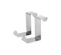 (As show, One size) 8 Stainless Steel Z Shaped Door Hooks Hooks + Tear Plastic Protective Film, for Standard Door, Drawer, Cupboard Cabinet, Kitchen