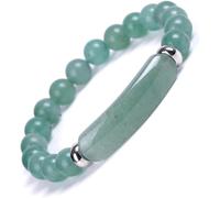 (As show, One size) 8MM Healing Stone Bracelets,Amethyst Gemstone Charm Stretch Bracelet,Aventurine Jade Stretch Bracelet,Tiger Eye Yellow Topaz Obsidian Beads Crystal En