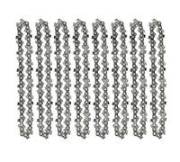 (As show, One size) 8pcs 4 Inch Mini Steel Chainsaw Chain Electric Pruning Saw Accessory Garden Tool Replacement