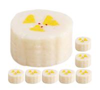 (As show, One size) 8pcs Artificial Sliced Banana Ornament Decorative Fake Banana Model Realistic Fruit Decoration