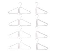 (As show, One size) 8Pcs Foldable Hangers, Plastic Foldable Hangers, Portable Folding Clothes Hanger, Foldable Travel Hangers (White)