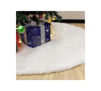 (As show, One size) 90cm Christmas Tree Skirt, Tree Mat, White Rabbit Plush Tree Skirt, Christmas Tree Decorations, Christmas Party Decorations, Hotel and Home Christmas