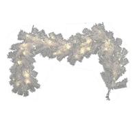 (As show, One size) 9ft Pre-lit White Christmas Garland 2.7m Artificial Garlands With 30 Led Lights