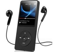 (As show, One size) A02S 32GB MP3 Player with FM Radio, Voice Recorder, 70 Hours Playback and Expandable Up to 128GB, Black