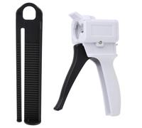 (As show, One size) AB Epoxy Sealant Glue Gun Applicator Glue Adhensive Squeeze Mixed 50ml 10:1 Manual Caulking Gun Caulking Dispenser Tool White