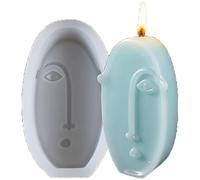 (As show, One size) Abstract Art Human Face Candle Mold, Candle Molds for Candle Making, Silicone Stereo Mold, 3D Resin Casting Mold for Halloween Christmas Party, Homema