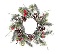 (As show, One size) Advent wreathe Red Green White/Green Plastic Pineapples 30 x 30 cm